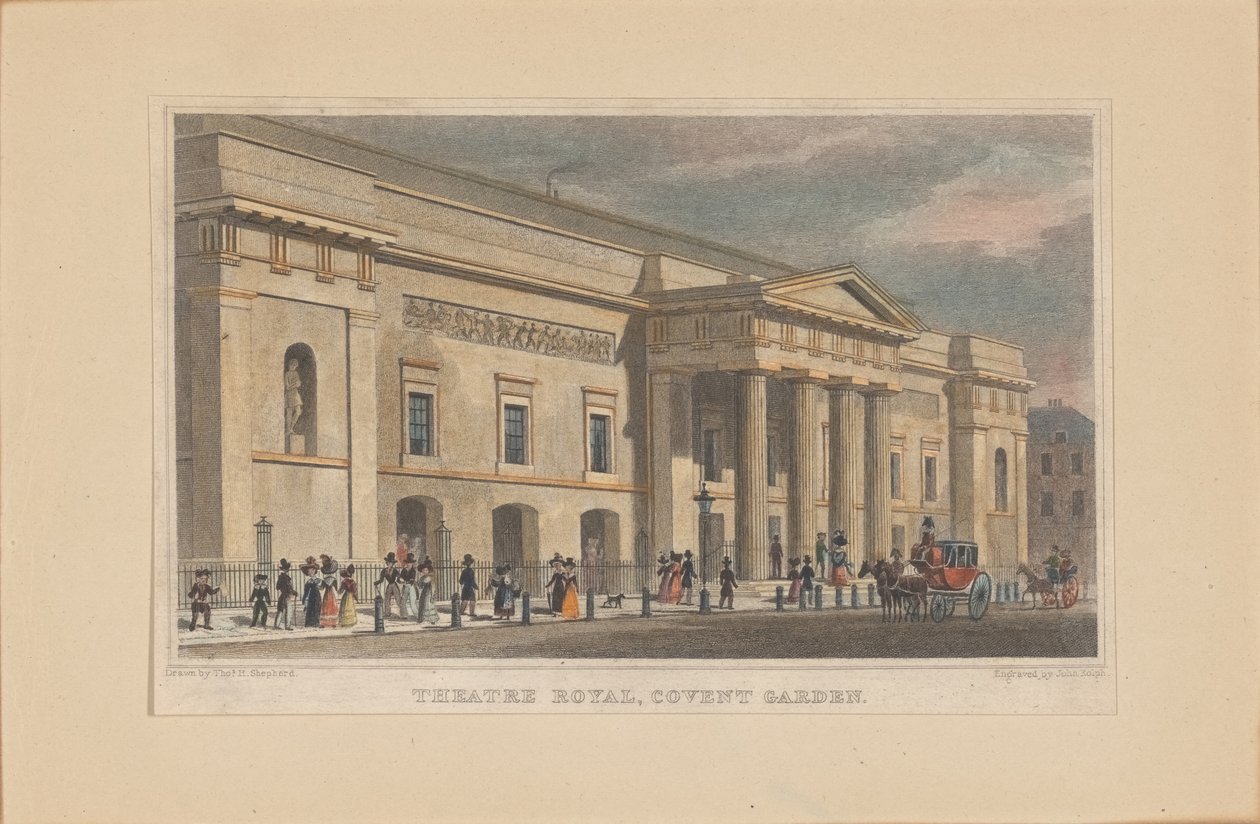 Theatre Royal Covent Garden, ca. 1830. af Thomas Hosmer Shepherd