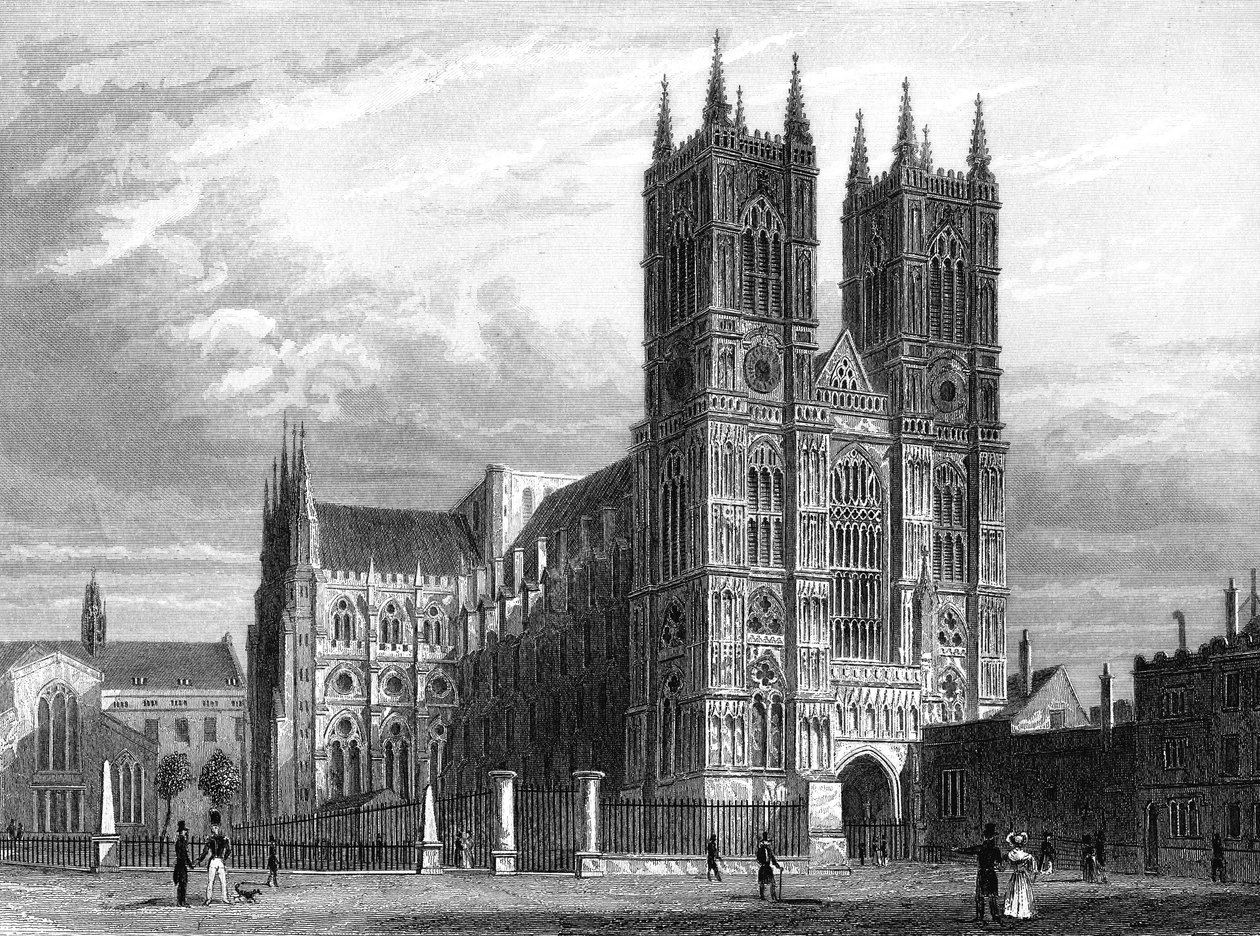 Westminster Cathedral, London 1858 (gravering) af Thomas Hosmer Shepherd