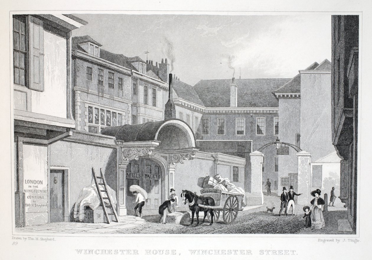 Winchester House, Winchester Street, fra pubben 