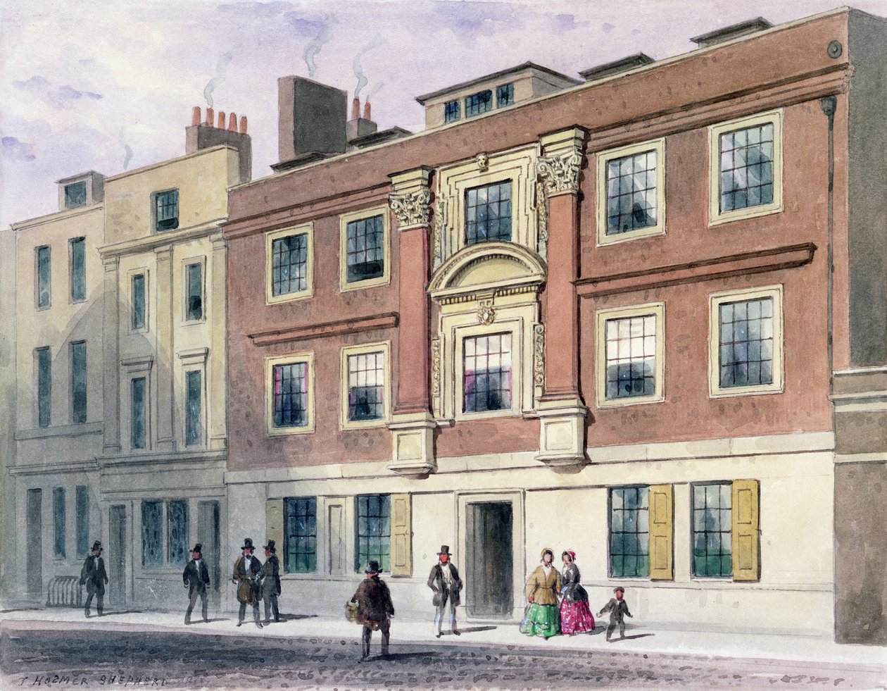 Winchester Street, 1850 af Thomas Hosmer Shepherd