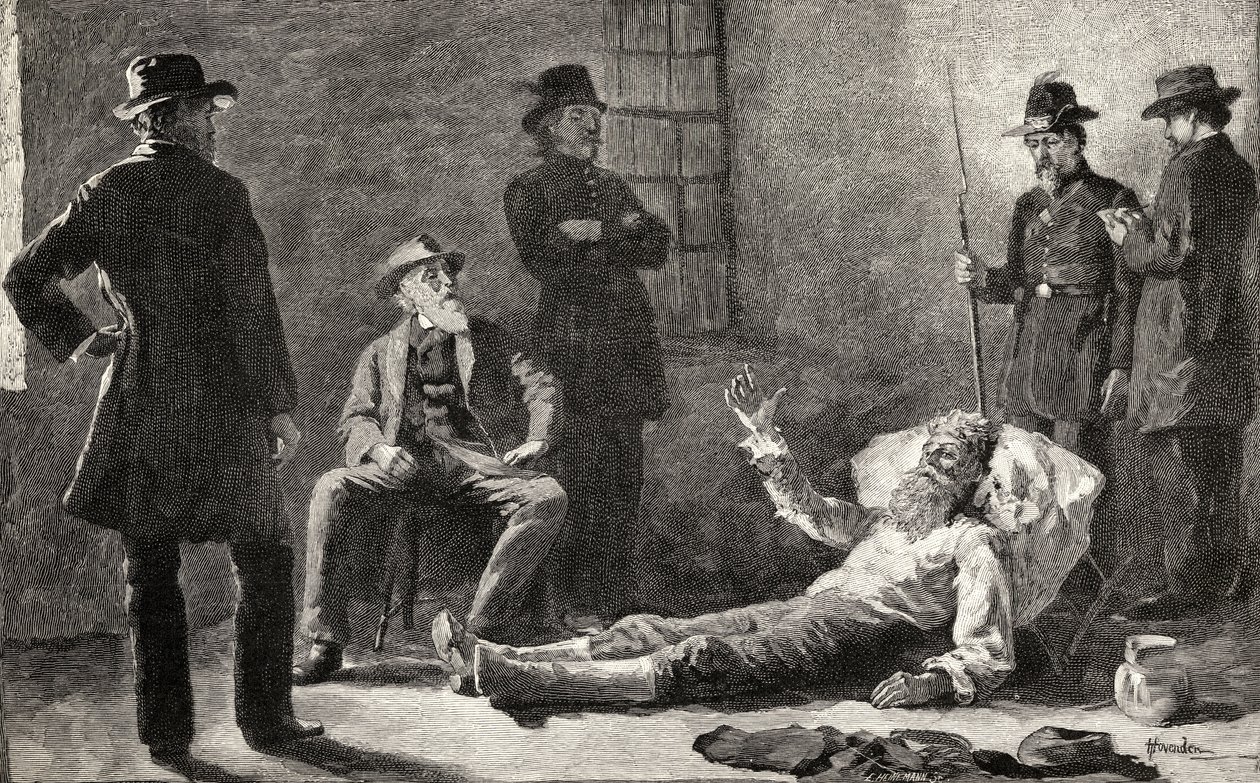 John Brown efter sin tilfangetagelse, fra 
