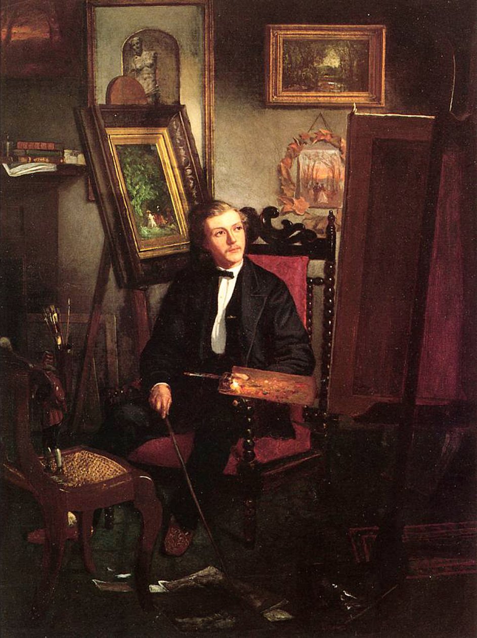 Selvportræt, ca. 1870 af Thomas Hovenden