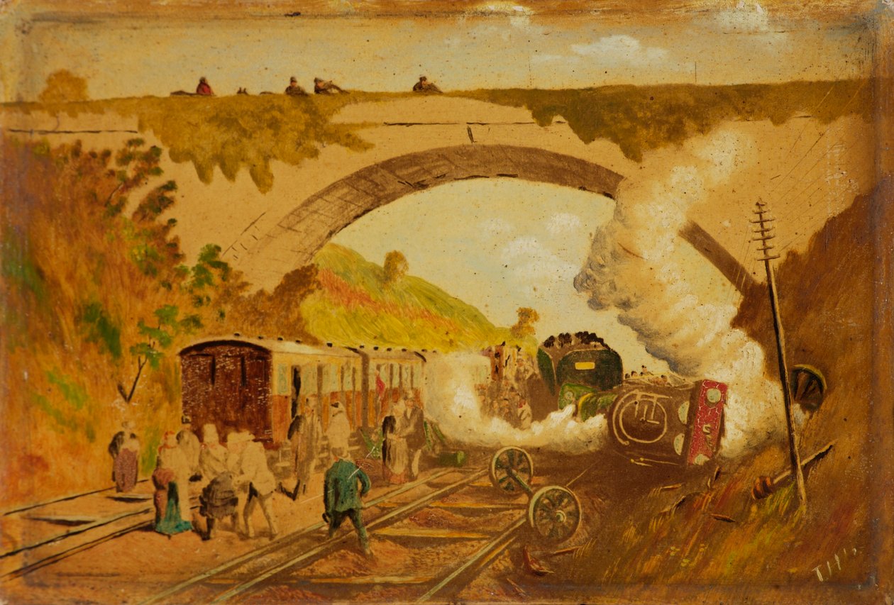 Jernbaneulykke ved Flax Bourton af Thomas Howard Harker