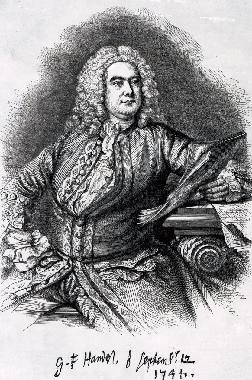 George Frederick Handel, 1749 (mezzotint) af Thomas Hudson