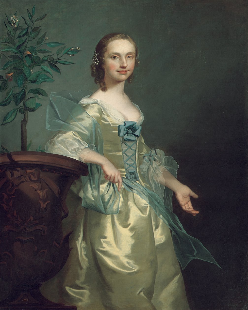 Portræt af en dame, der siges at være Isabella Courtenay af Thomas Hudson