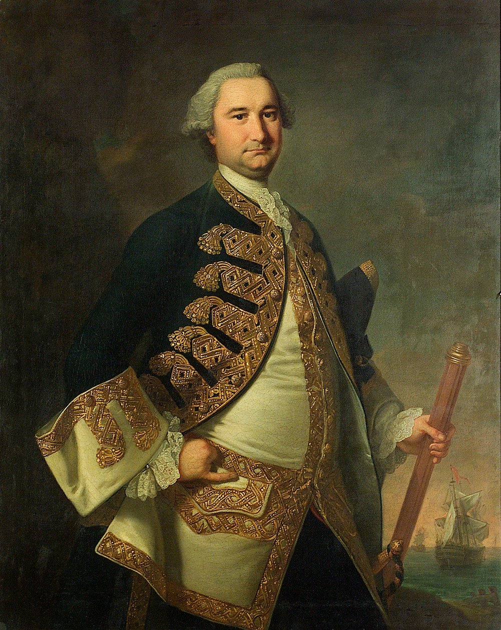 Kontreadmiral Richard Tyrrell (1716/7-1766) af Thomas Hudson