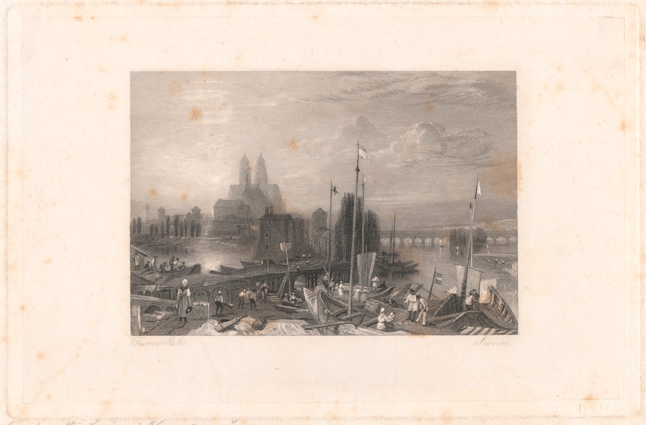 Canal of the Loire og Cher, nær Tours af Thomas Jeavons