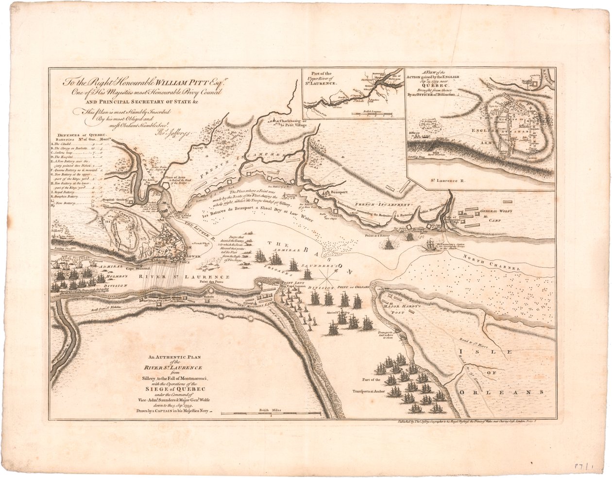 A Plan of River St. Laurence af Jeffreys af Thomas Jefferys