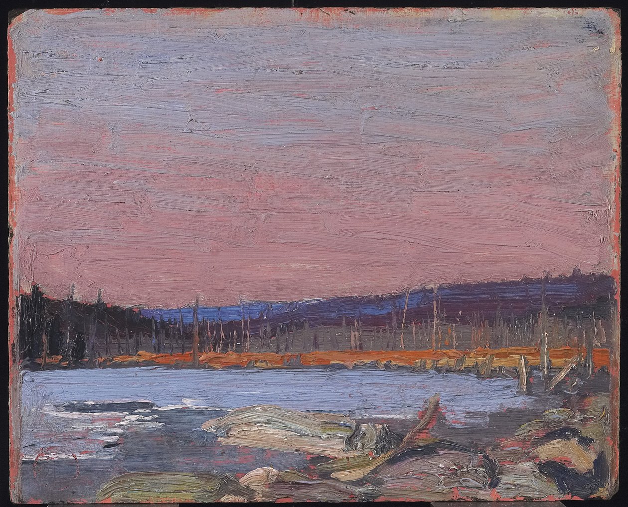A Northern Lake, ca. 1916 (olie på komposit træ-pulpplade) af Tom Thomson