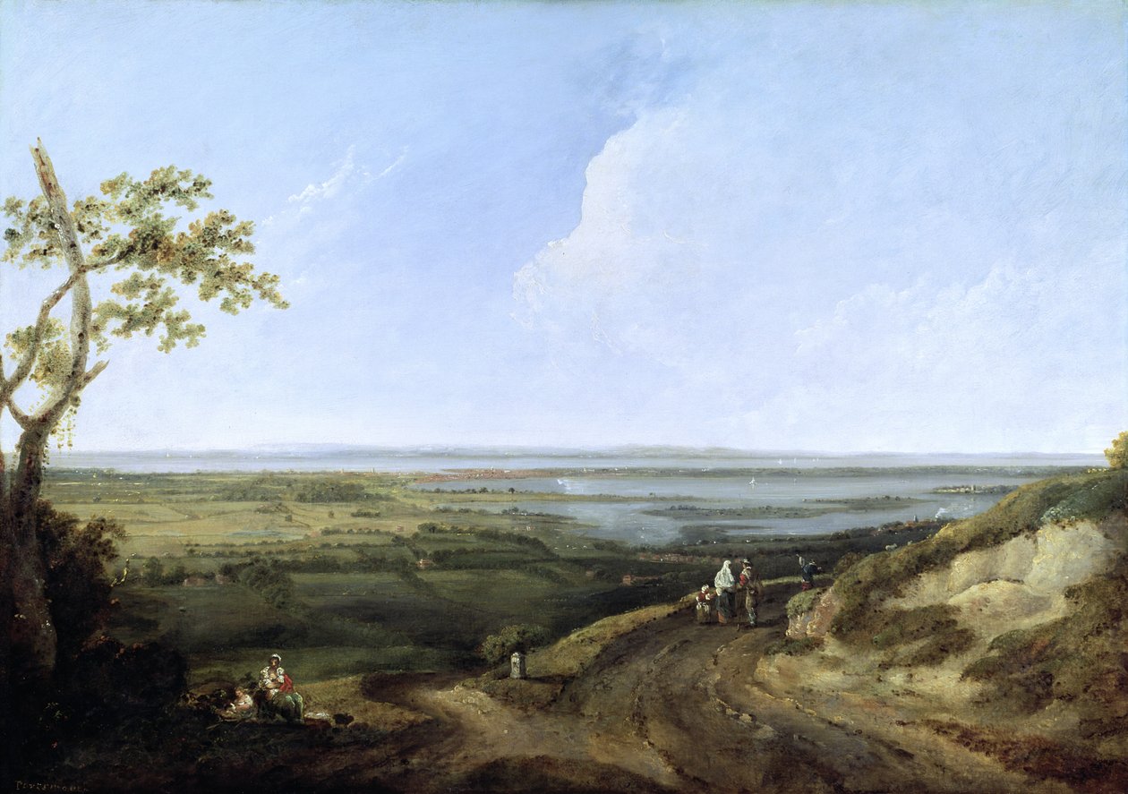 Udsigt over Portsmouth fra Portsdown Hill af Thomas Jones