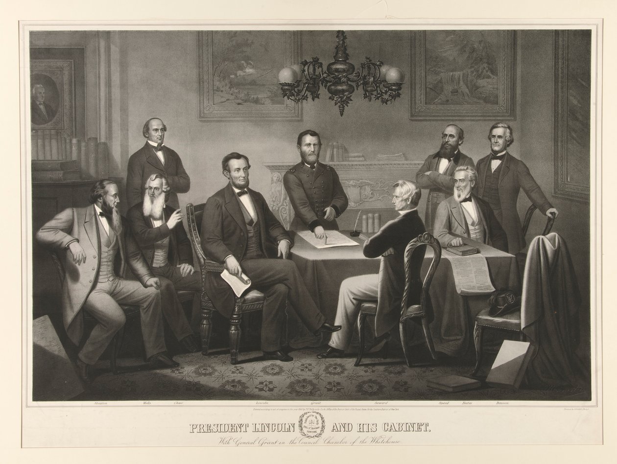 Præsident Lincoln og hans kabinet af Thomas Kelly