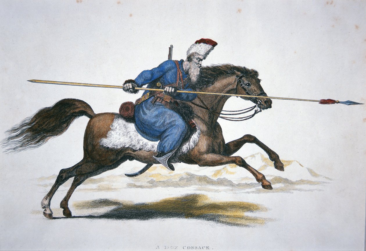 Russisk Don kosak, ca. 1820 (akvarel på papir) af Thomas Kelly