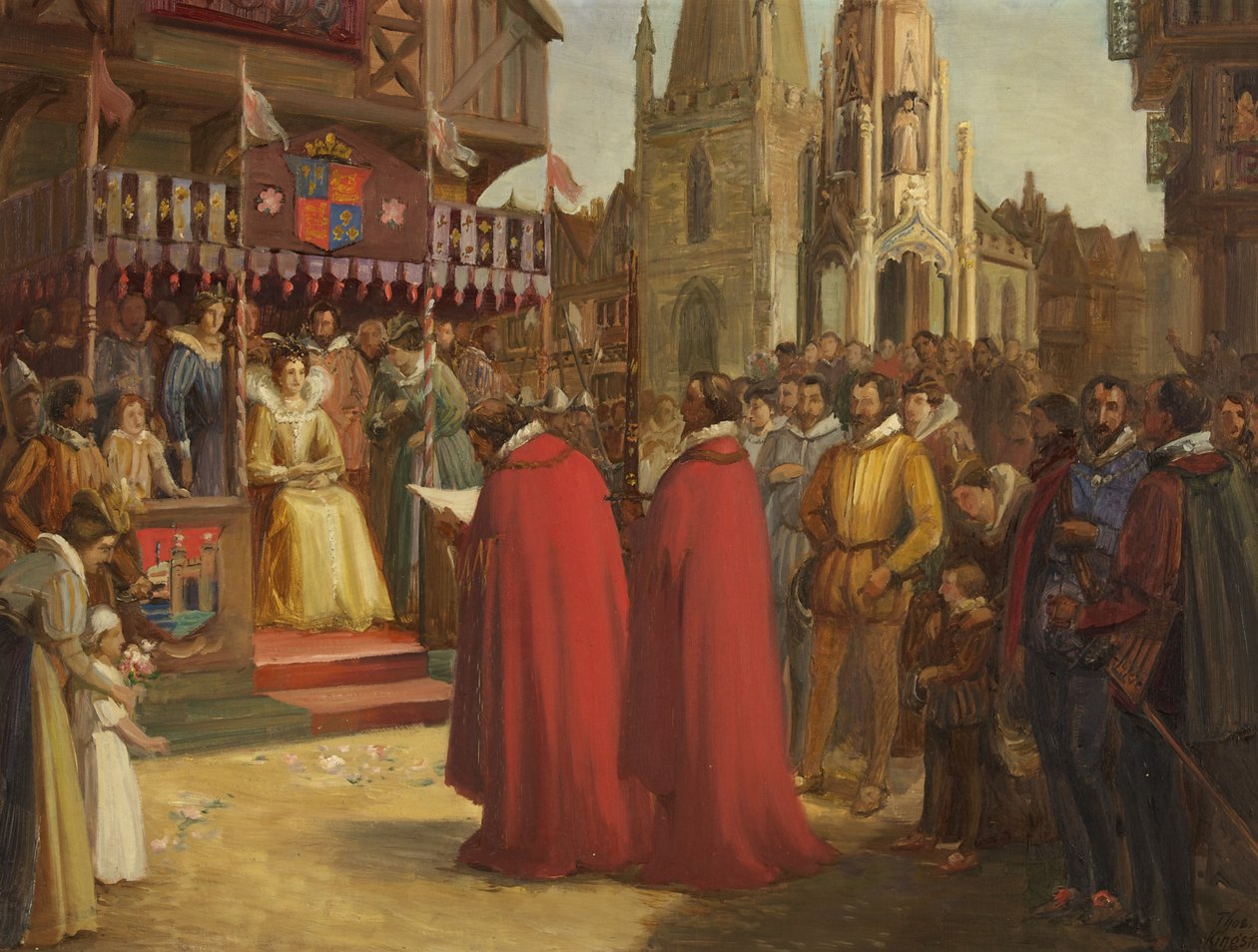 Besøg af dronning Elizabeth I i Bristol af Thomas Kingston
