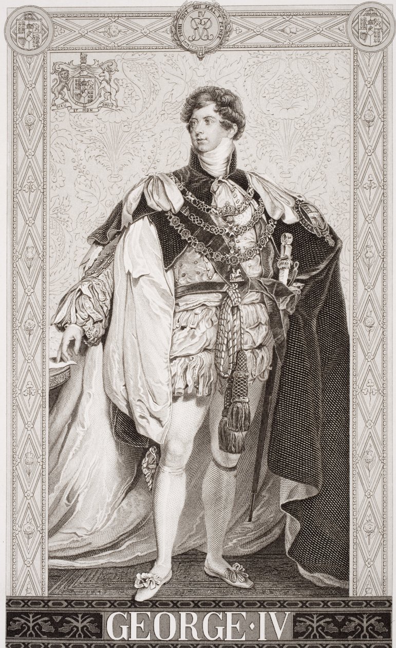 George IV (1762-1830) fra `Illustrationer af engelsk og skotsk historie