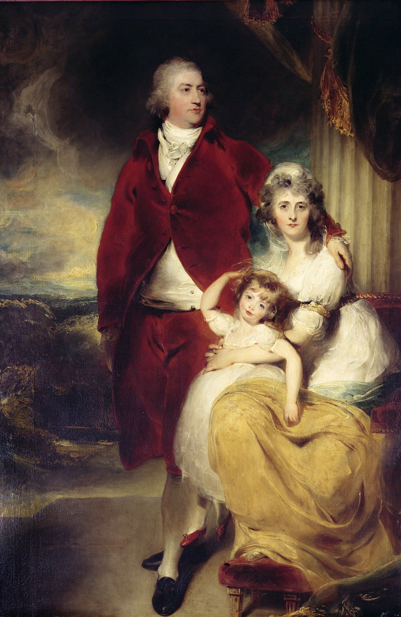 Henry, 10. jarl og 1. markis af Exeter, hans kone Sarah og datter Lady Sophia Cecil af Thomas Lawrence