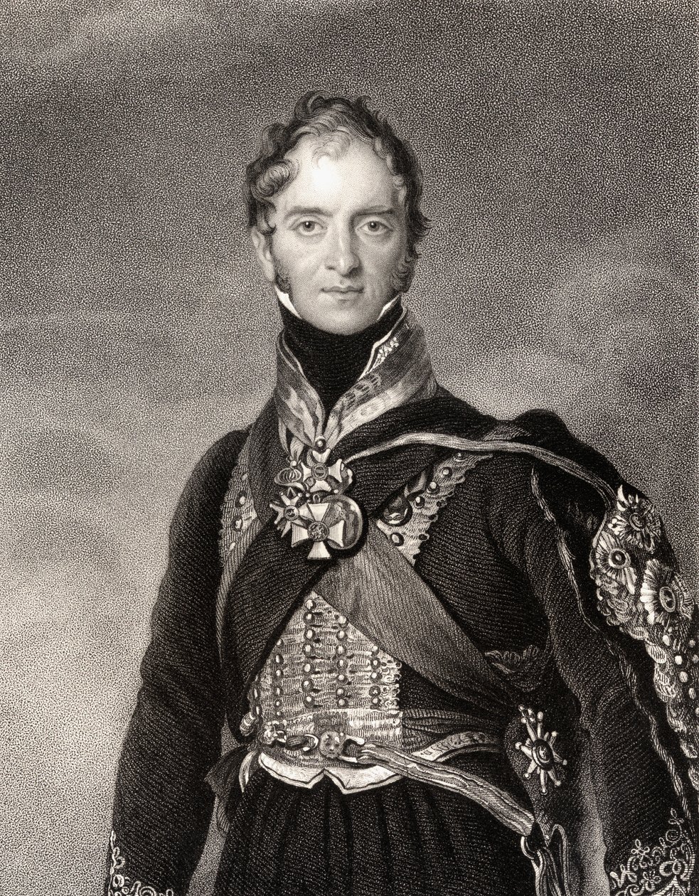 Henry William Paget, 1. markis af Anglesey, graveret af Samuel Freeman (1773-1857) af Thomas Lawrence