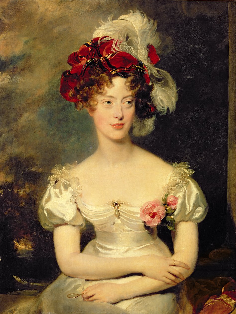 Marie-Caroline de Bourbon (1798-1870) hertuginde af Berry, ca. 1825 (olie på lærred) af Thomas Lawrence