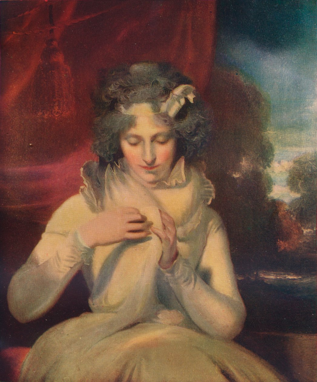 Frøken Georgina Lennox, derefter grevinde Bathurst, 1765-1842, c1800 af Thomas Lawrence