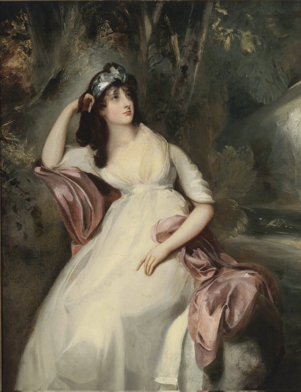 ""Portræt af Sally Siddons (1775-1803)"" Maleri af Sir Thomas Lawrence (1769-1830) Privat samling af Thomas Lawrence