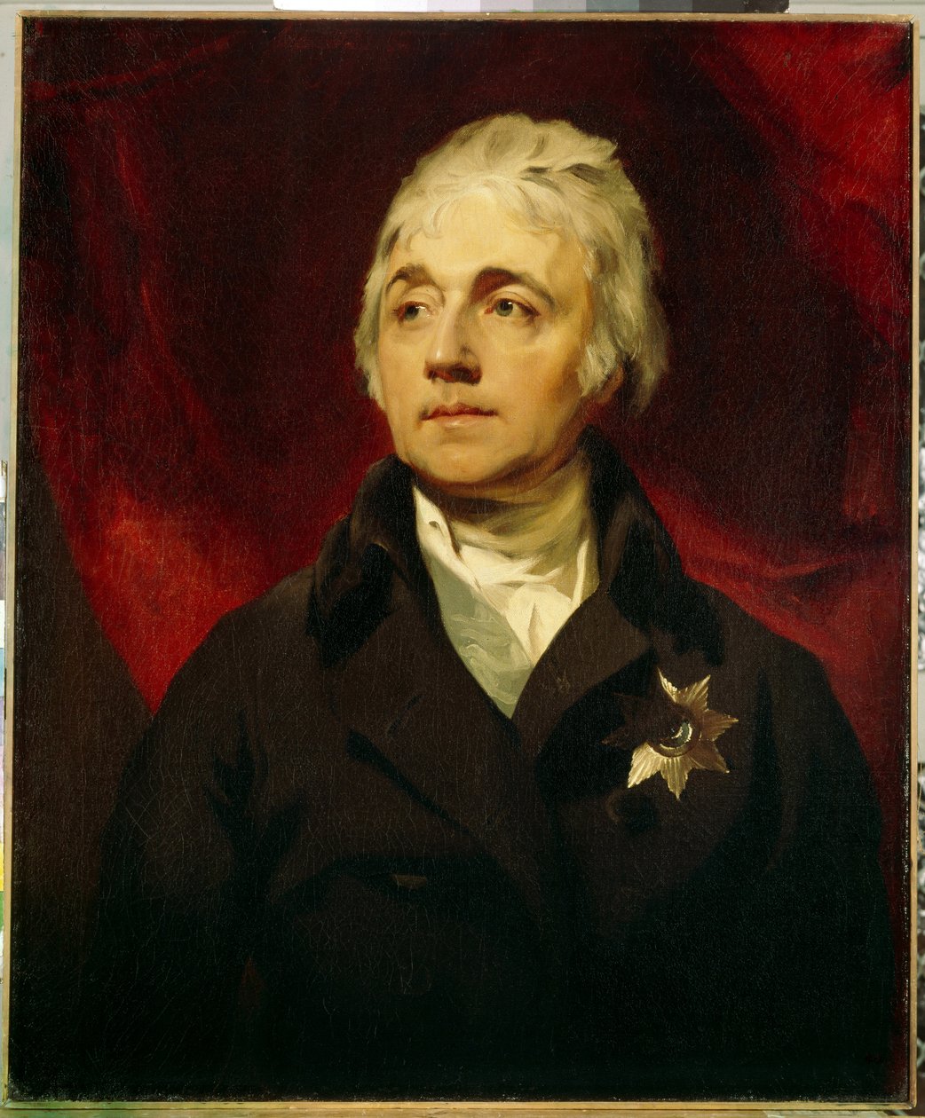 Portræt af grev Semyon Romanovich Vorontsov (1744-1832) (Portræt af grev Semyon Romanovich Vorontsov). Maleri af Sir Thomas Lawrence (1769-1830), olie på lærred. Engelsk kunst, slutningen af ​​det 18.-begyndelsen af ​​det 19. århundrede, romantik. State He af Thomas Lawrence