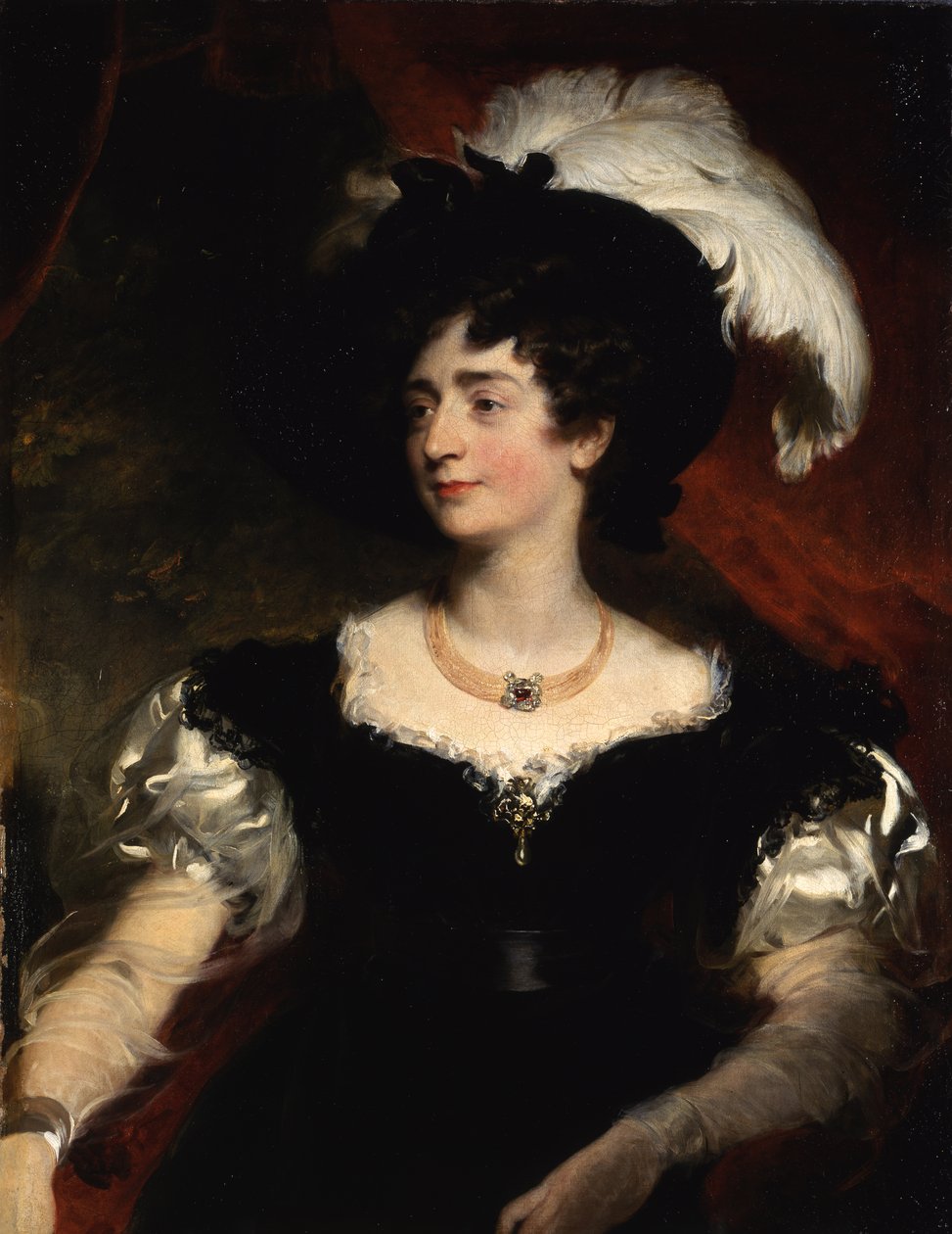 Portræt af Charlotte Florentia, hustru til Hugh, 3. hertug af Northumberlandm 1828-29 (olie på lærred) af Thomas Lawrence