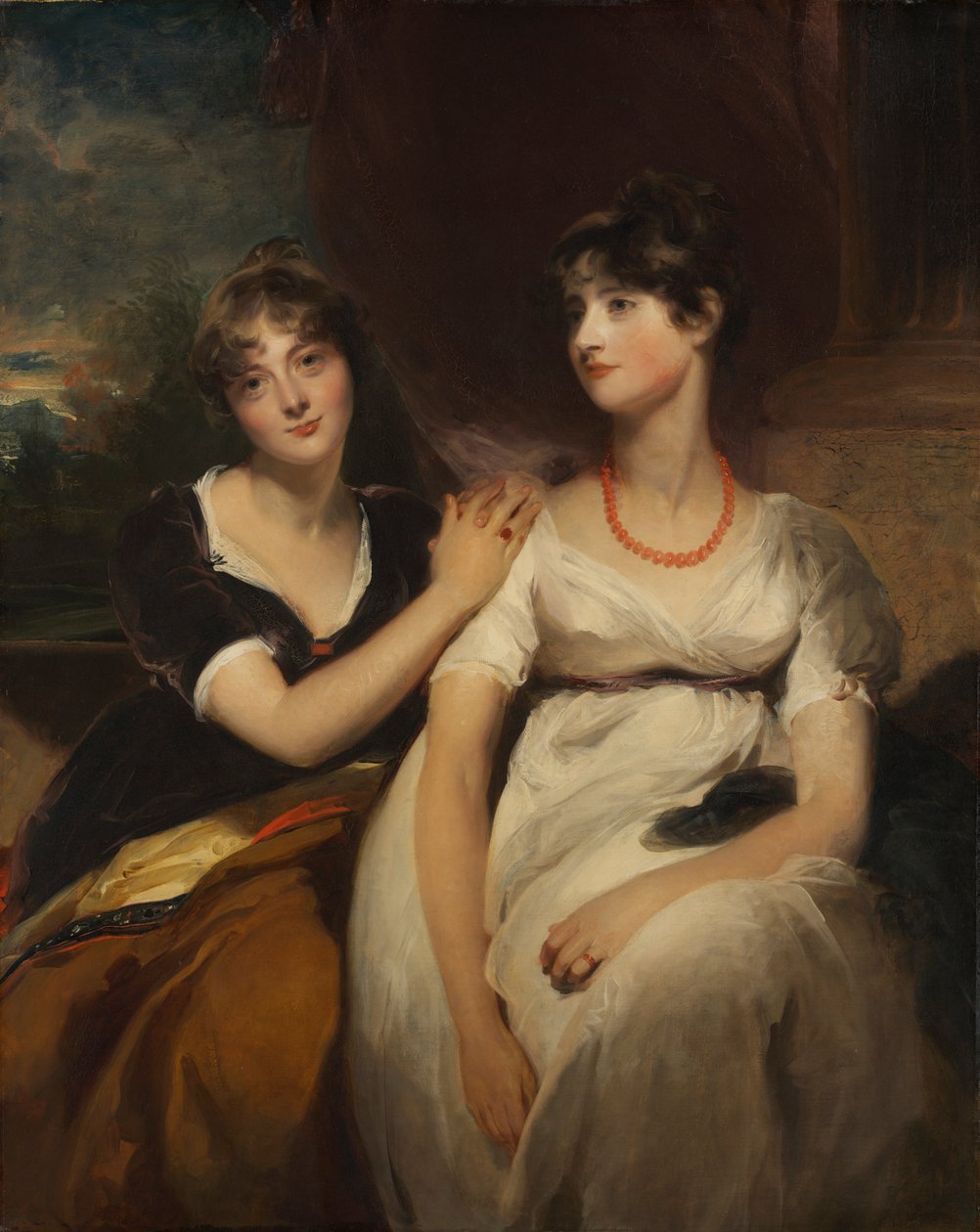 Portræt af Charlotte og Sarah Carteret-Hardy af Thomas Lawrence
