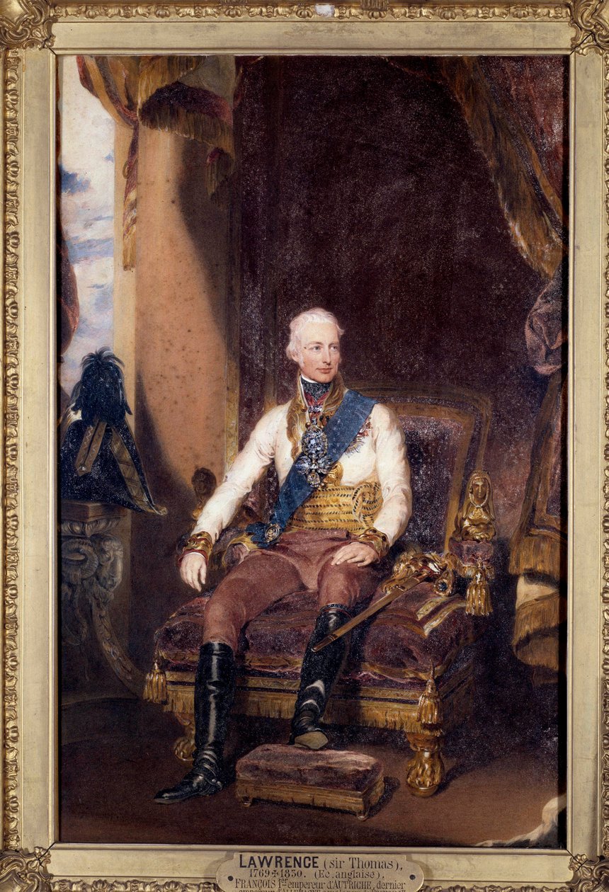 Portræt af Francois I (1768-1835) kejser af Østrig, sidste kejser af Tyskland under navnet Francois II Maleri af Thomas Lawrence (1769-1830). Chantilly fra det 19. århundrede, Musee Conde af Thomas Lawrence