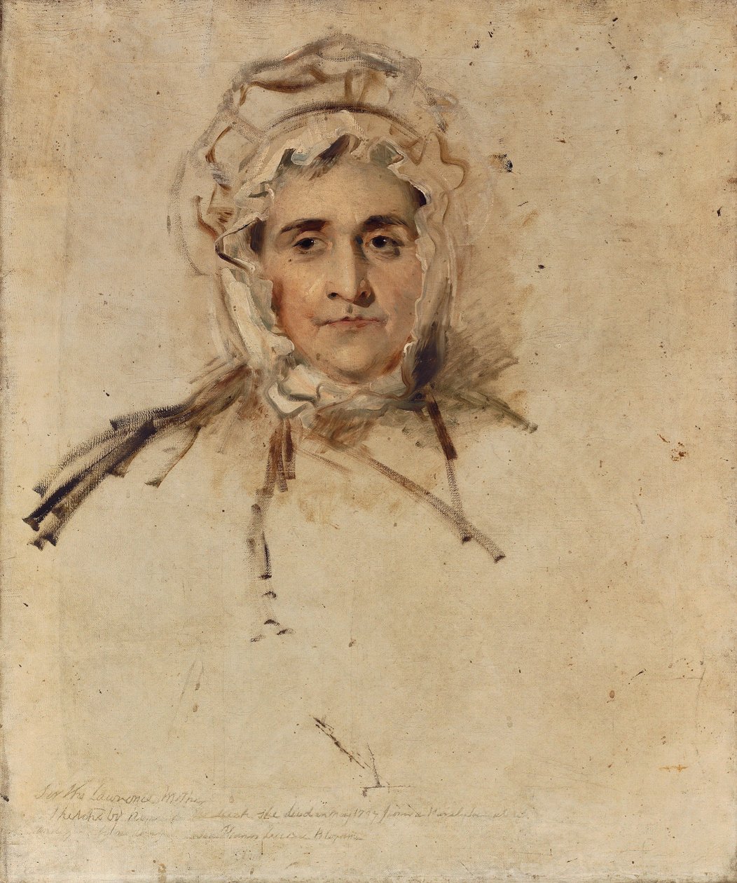 Portræt af Lucy Lawrence, kunstnerens mor, en skitse af Thomas Lawrence