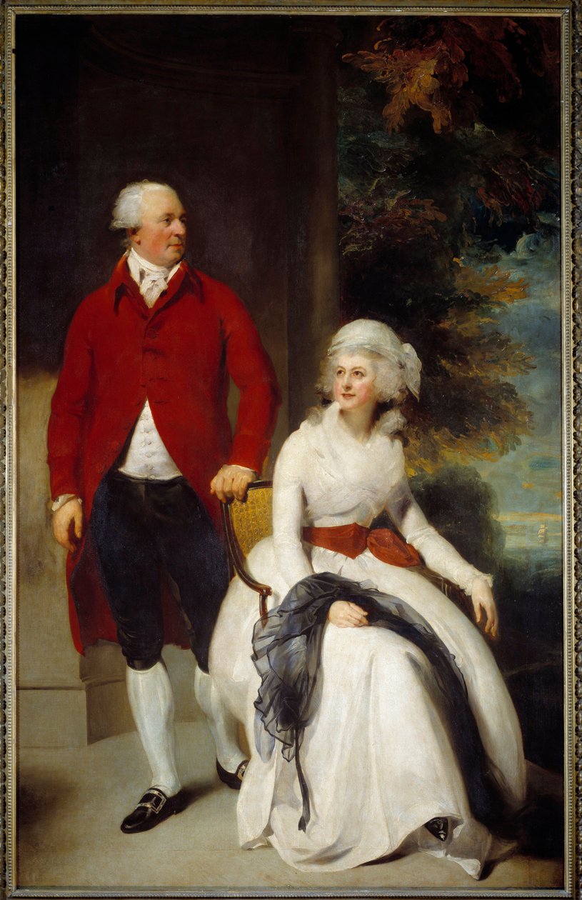 Portræt af bankmand Julius Angerstein (1735-1823) og hans anden hustru Eliza Payne (1748-1800) Maleri af Sir Thomas Lawrence (1769-1830) 1700-tallet søn. 2,52 X 1,60 m af Thomas Lawrence