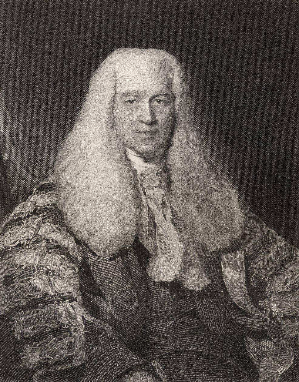 Sir Thomas Plumer, graveret af H. Robinson, fra "National Portrait Gallery, bind III", udgivet omkring 1835 af Thomas Lawrence