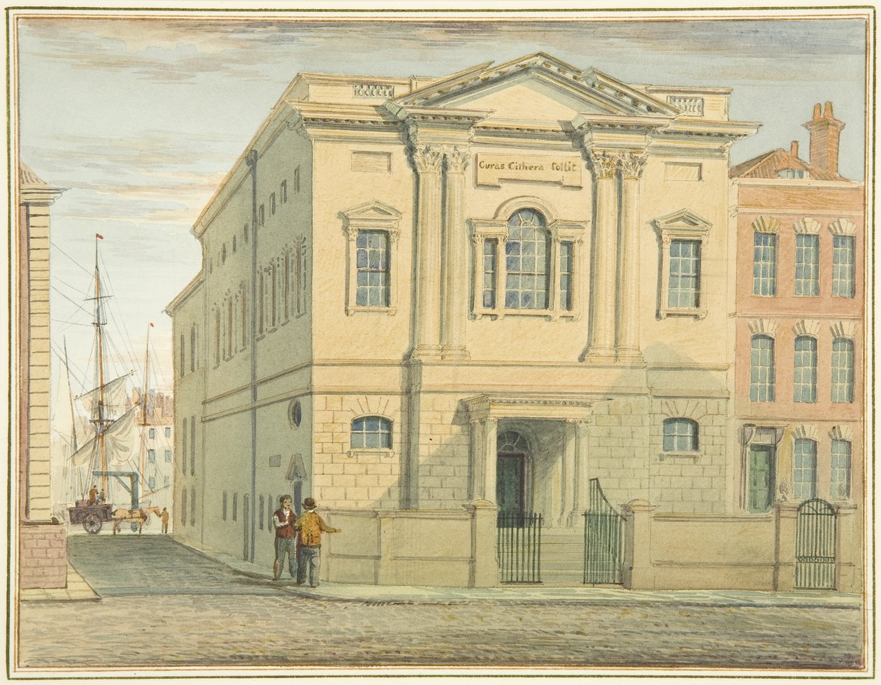 Forsamlingslokaler, Prince Street (akvarel på papir) af Thomas Leeson the Elder Rowbotham