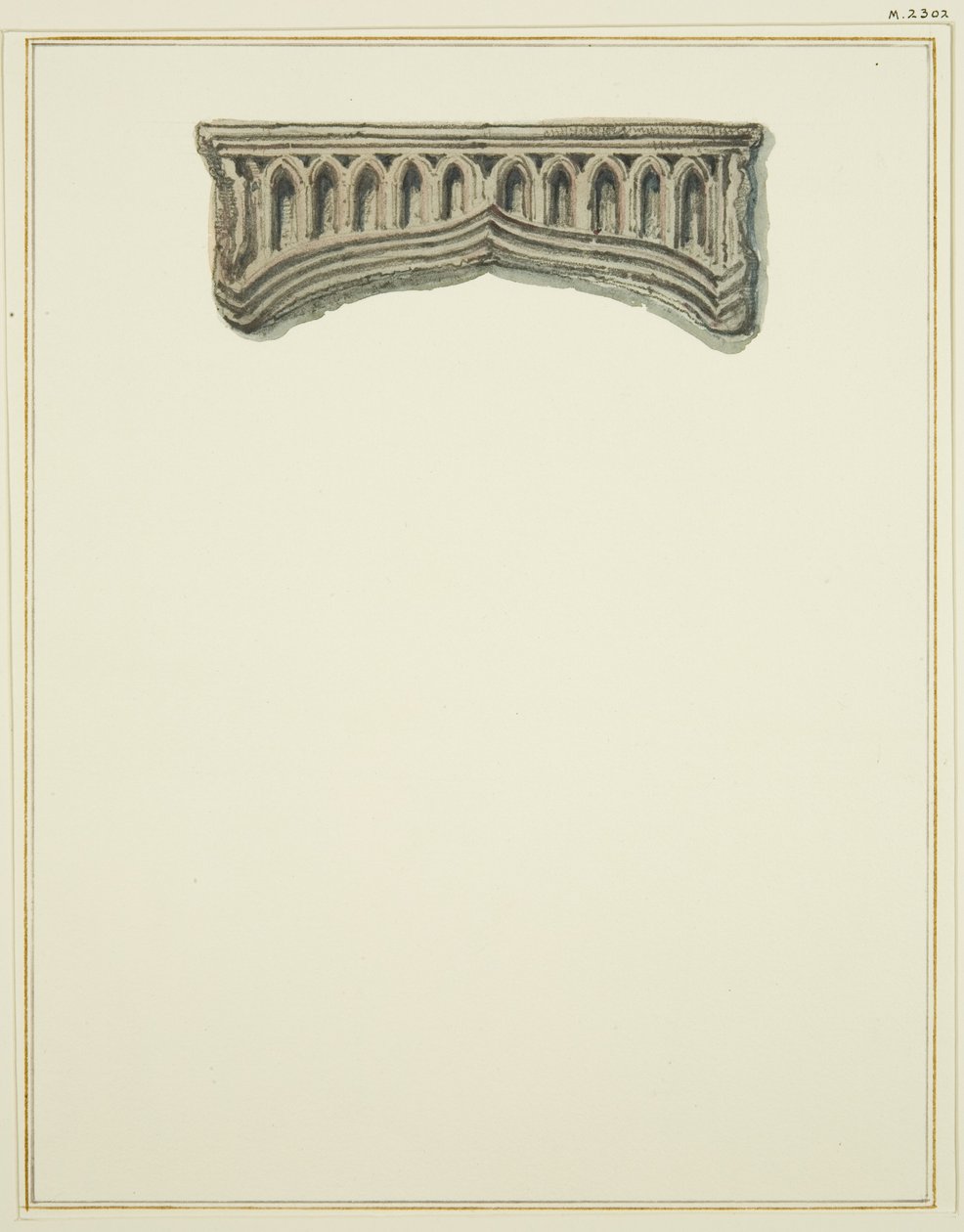 Udskæring på trappe i hus, der støder op til passage ud for Baldwin Street (akvarel på papir) af Thomas Leeson the Elder Rowbotham