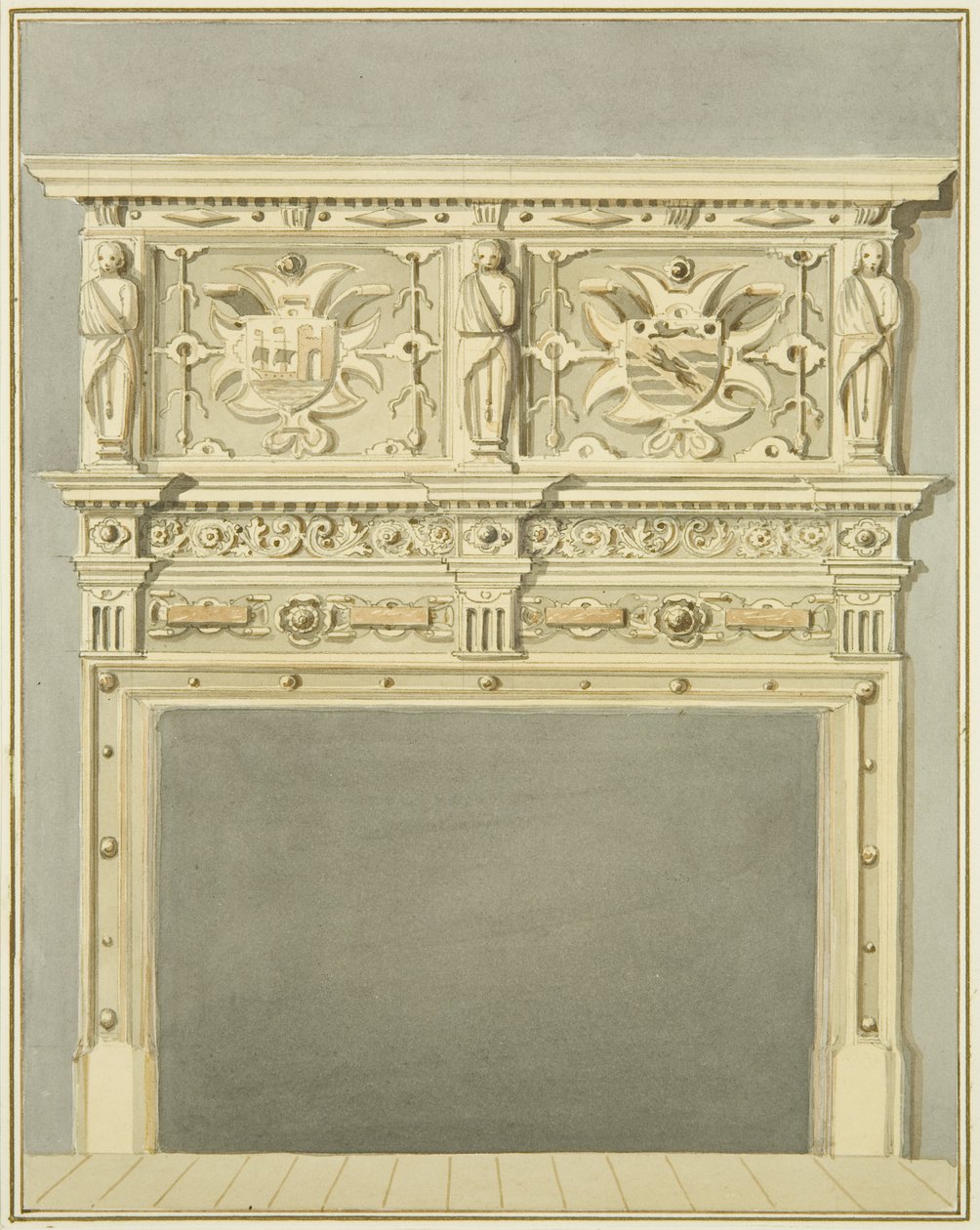 Skorstensstykke hos Mr. Charles Thomas af Thomas Leeson the Elder Rowbotham