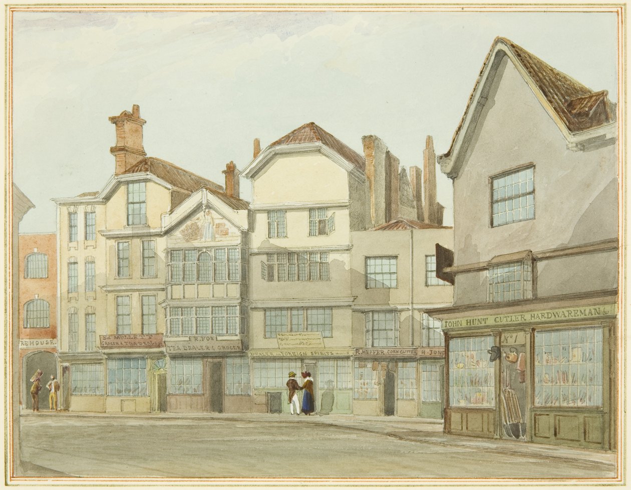 Peter Street (akvarel på papir) af Thomas Leeson the Elder Rowbotham