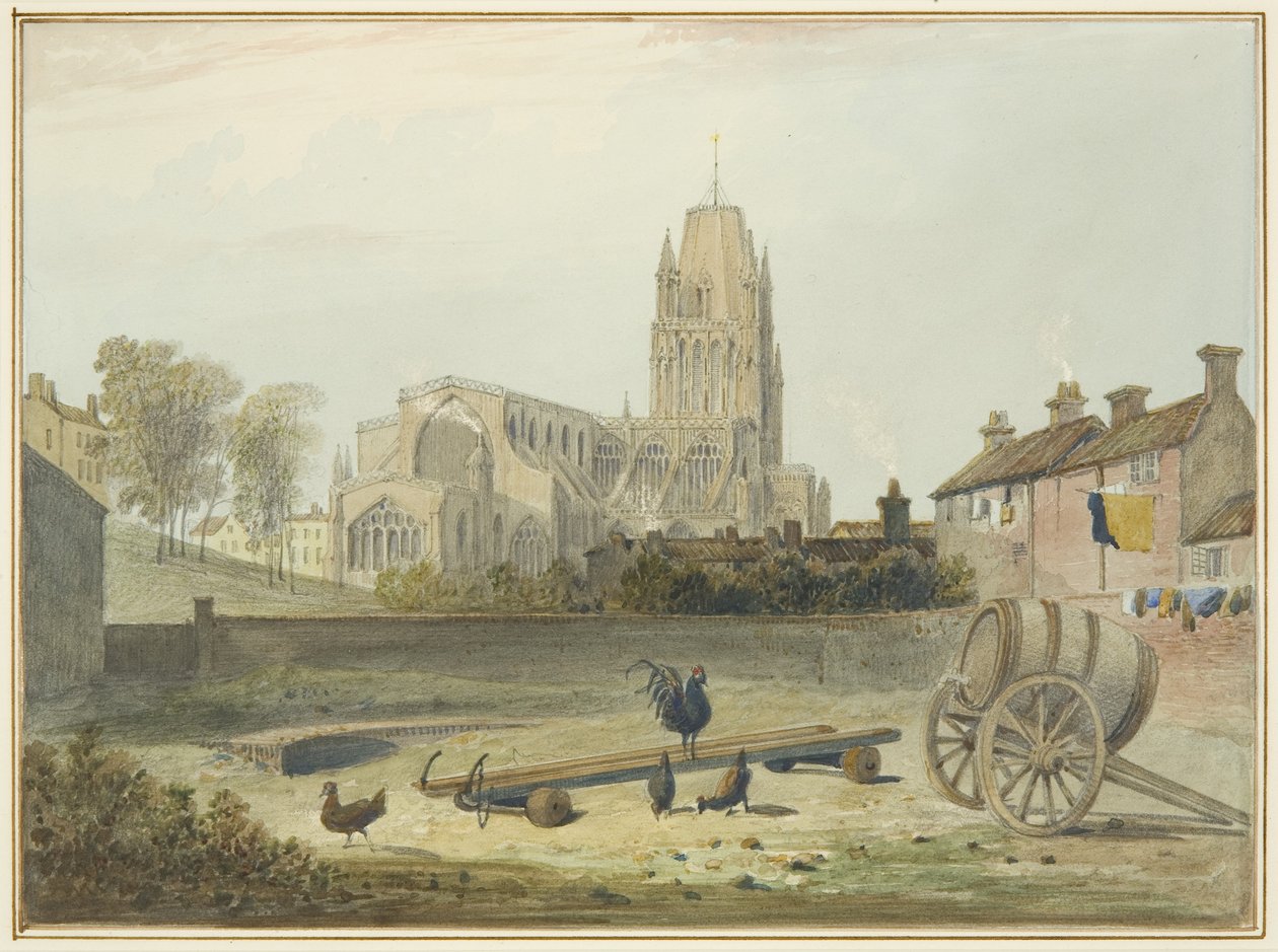 St Mary Redcliffe Church fra nordøst af Thomas Leeson the Elder Rowbotham