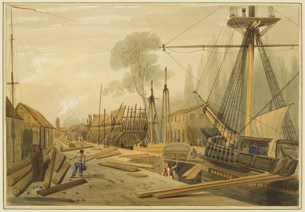 Toms (gravenes) dok, Canons Marsh af Thomas Leeson the Elder Rowbotham