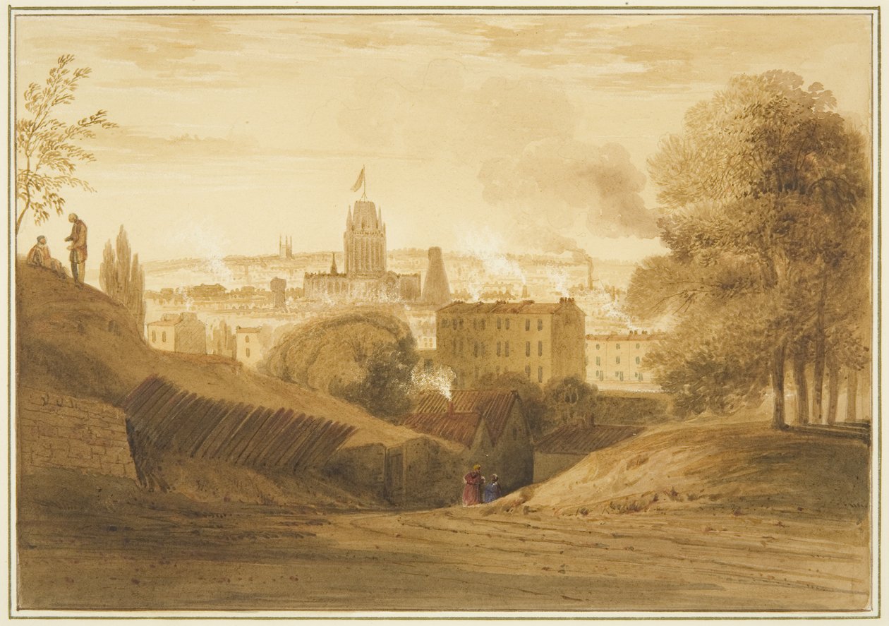 Udsigt fra Bath Road, nær Wells, Totterdown af Thomas Leeson the Elder Rowbotham