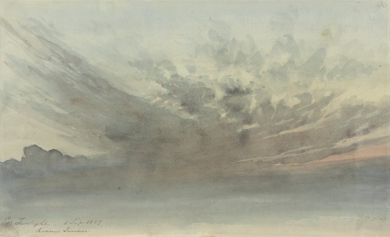 Cloud Study - Evening Twilight, Rodney Terrace af Thomas Lindsay