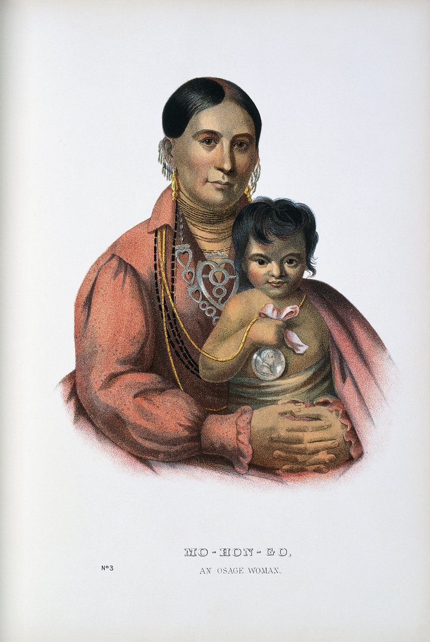 Do-Hon-Go, en Osage Woman af Thomas Loraine (after) McKenney
