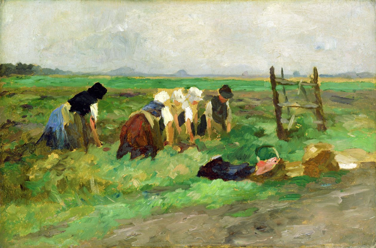 Feltarbejdere, ca. 1900 (olie på pap) af Thomas Ludwig Herbst