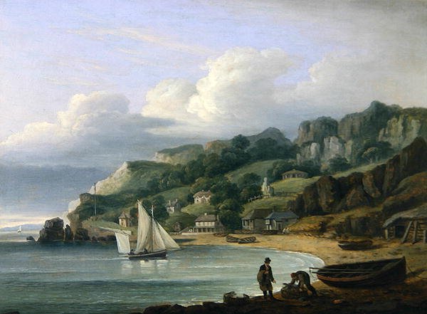 Babbacombe Beach, Devon af Thomas Luny