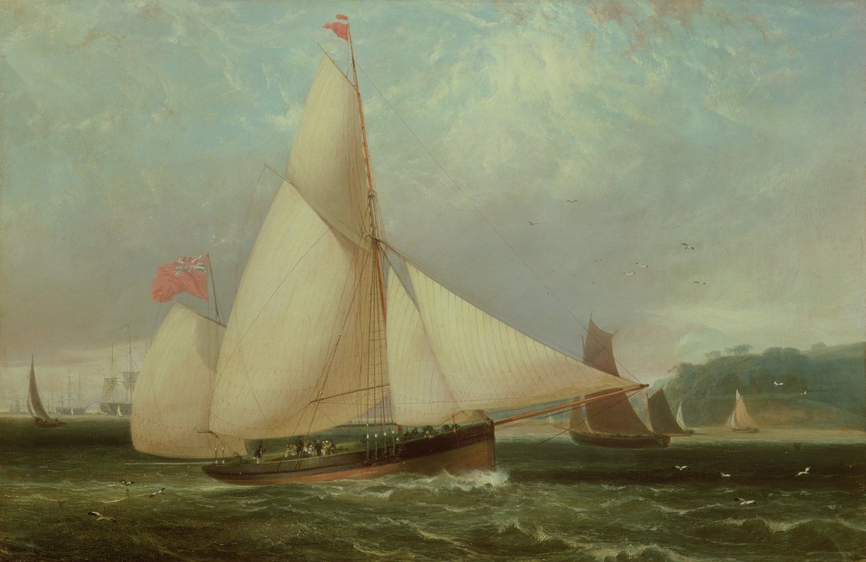 Den 12. hertug af Norfolk Yacht Arundel af Thomas Luny