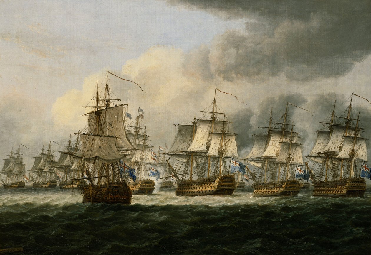Slaget ved Doggerbank, 5. august 1781, 1834 af Thomas Luny