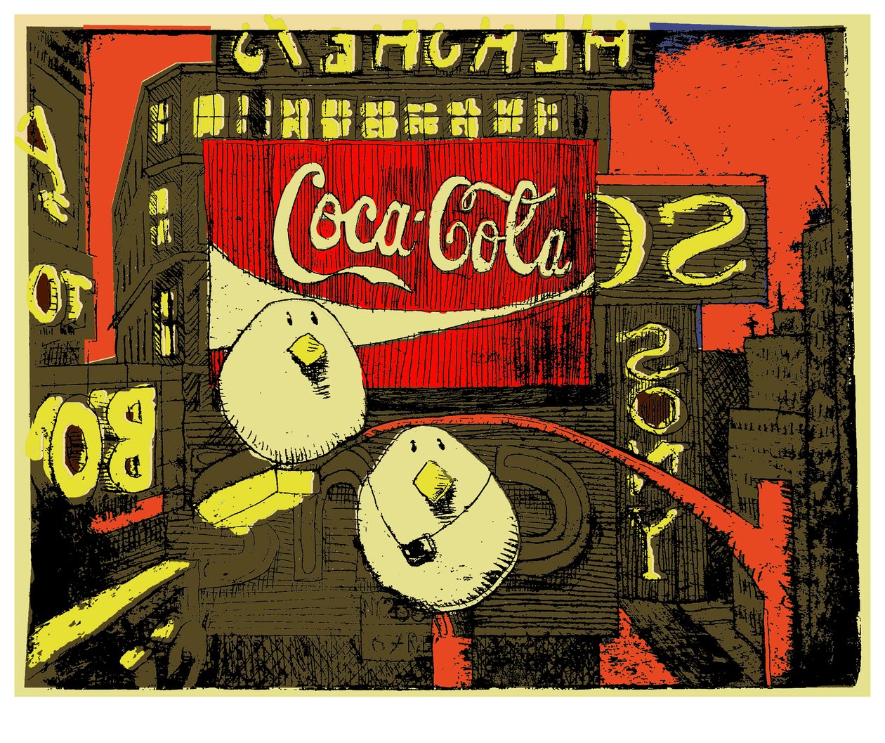 Boids (screen print) af Thomas MacGregor