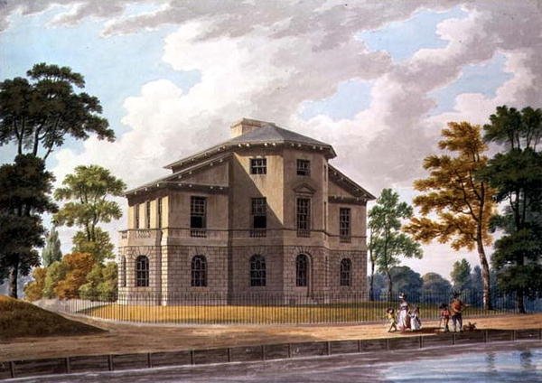 Nordøst udsigt over Sir Charles Azgills villa i Richmond af Thomas Malton Jnr.