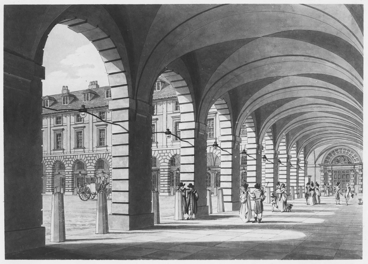 Piazza, Covent Garden, 1796 af Thomas Malton Jnr.