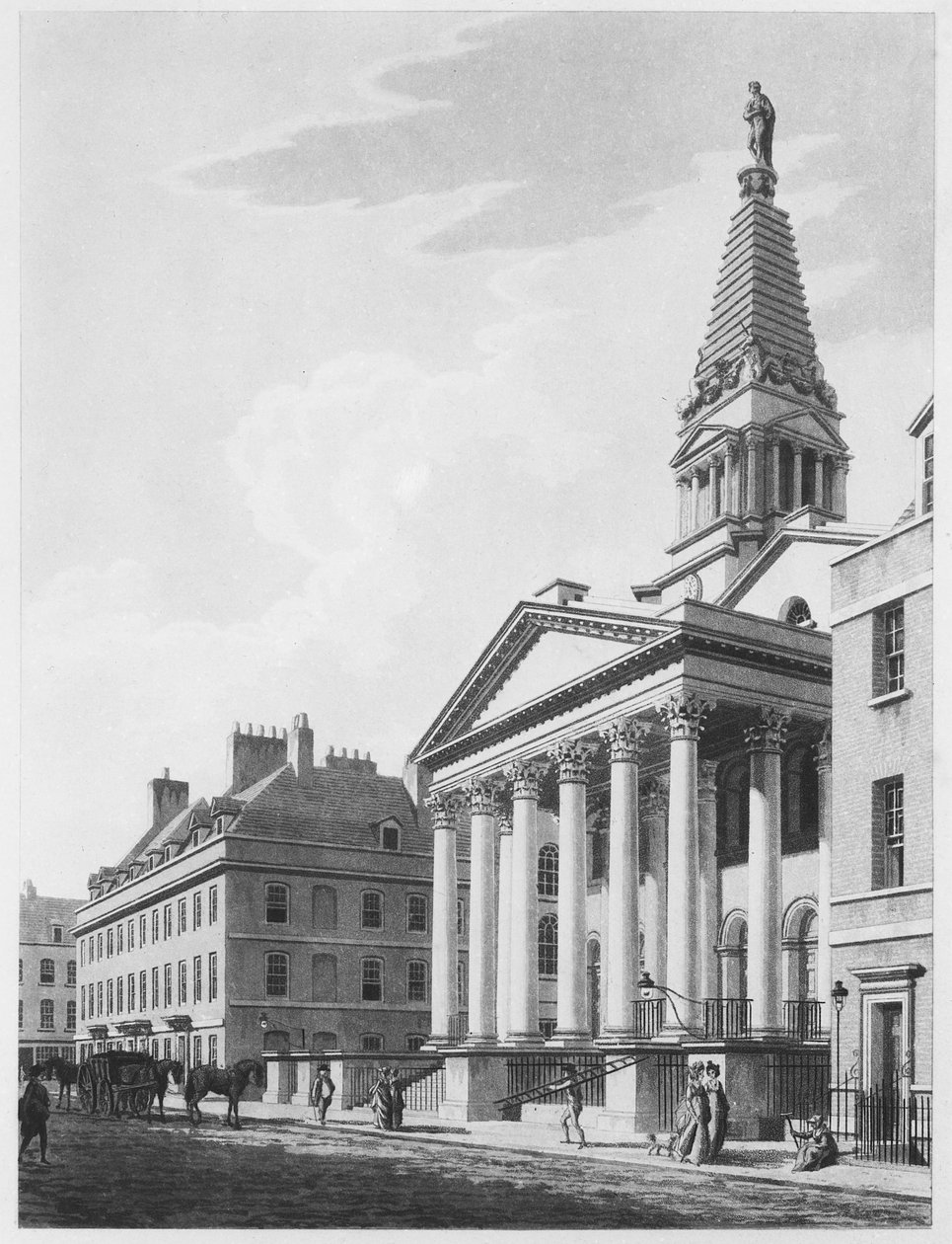 St Georges Bloomsbury, 1799 af Thomas Malton Jnr.
