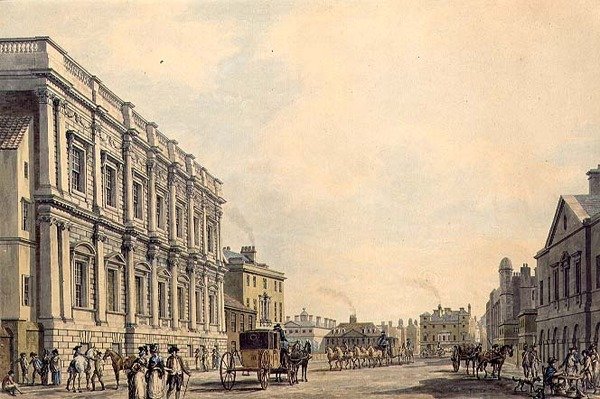 Whitehall med Birmingham House af Thomas Malton Jnr.