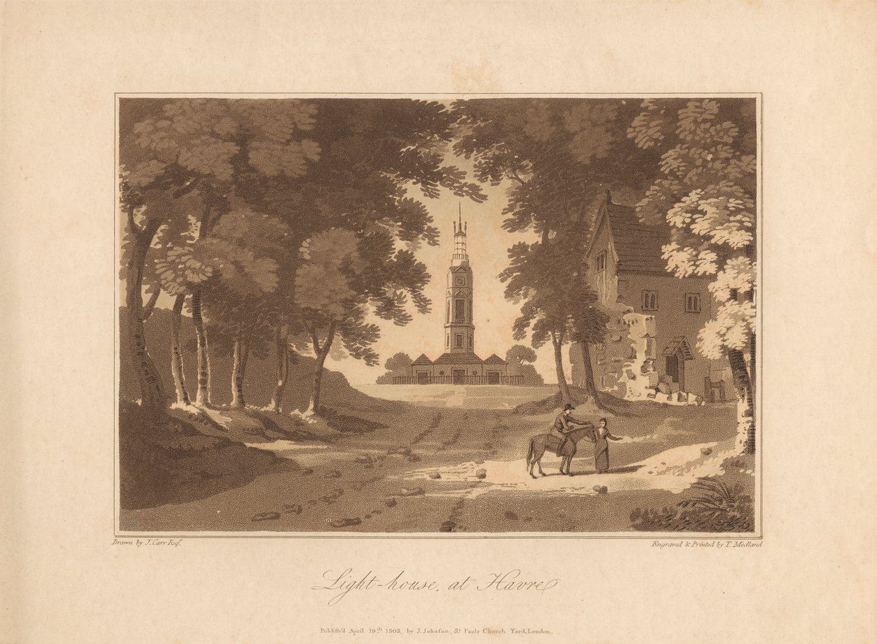 Fyrtårn ved Havre af Thomas Medland
