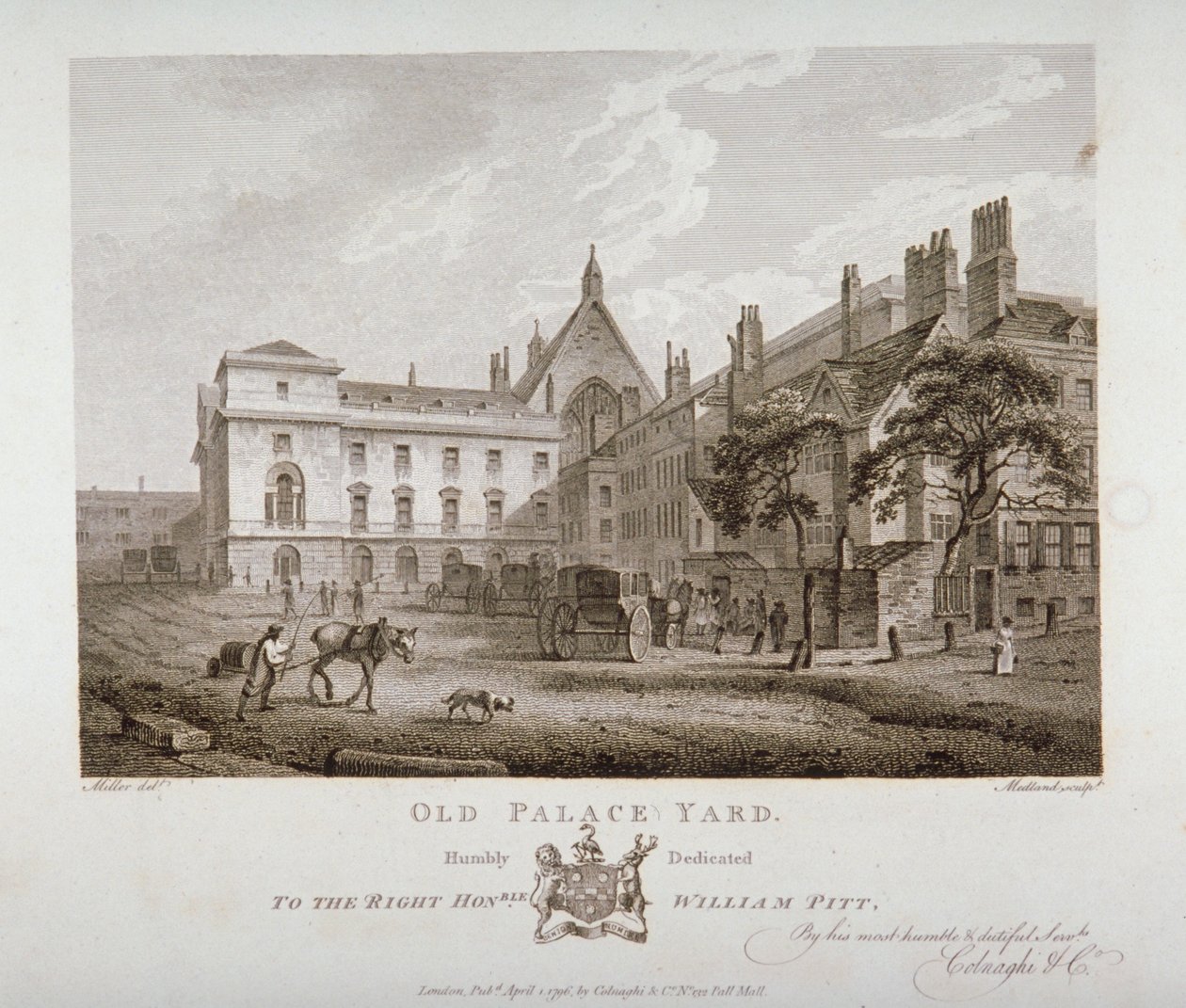 Old Palace Yard, Westminster, London, 1796 af Thomas Medland